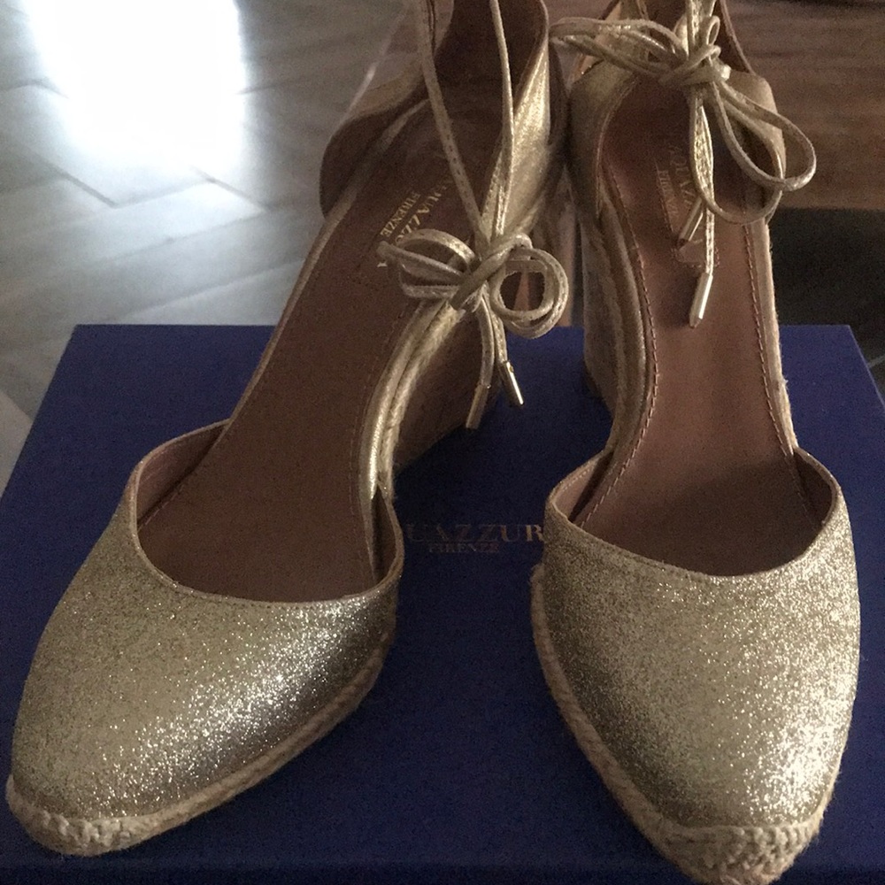 Aquazzura Palm Beach Espadrille Wedge Sandals